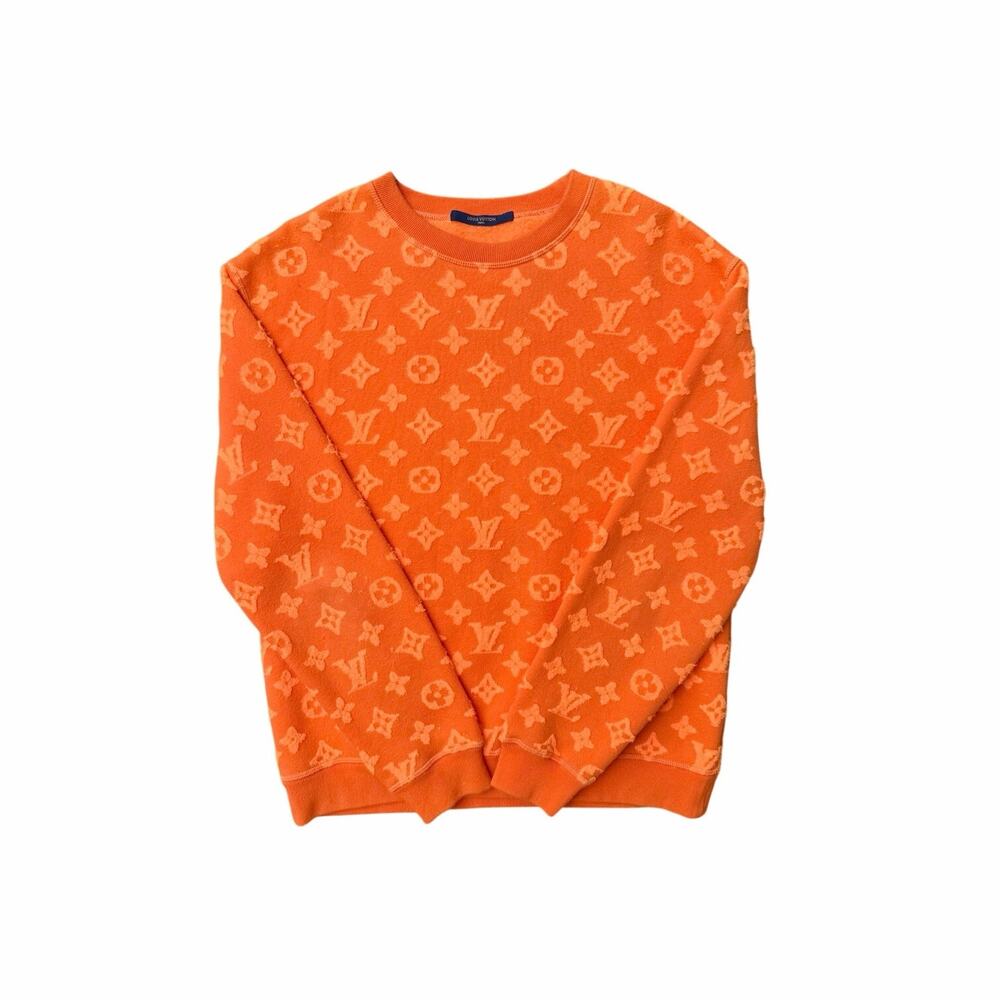 Size S - Louis Vuitton monogram orange crewneck